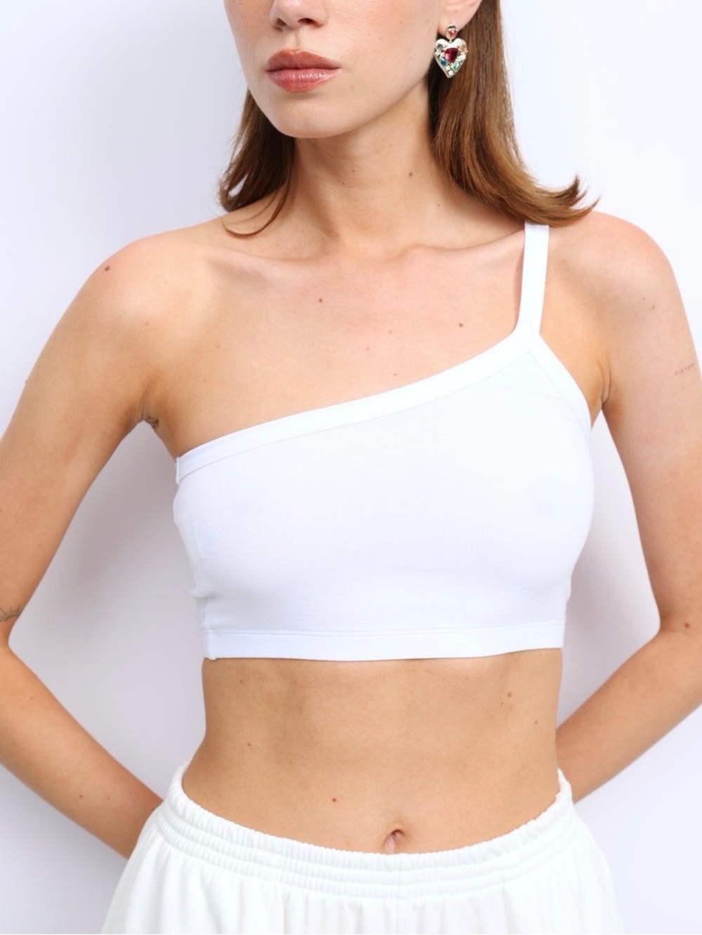J036 AERIE One-Shoulder Crop Top